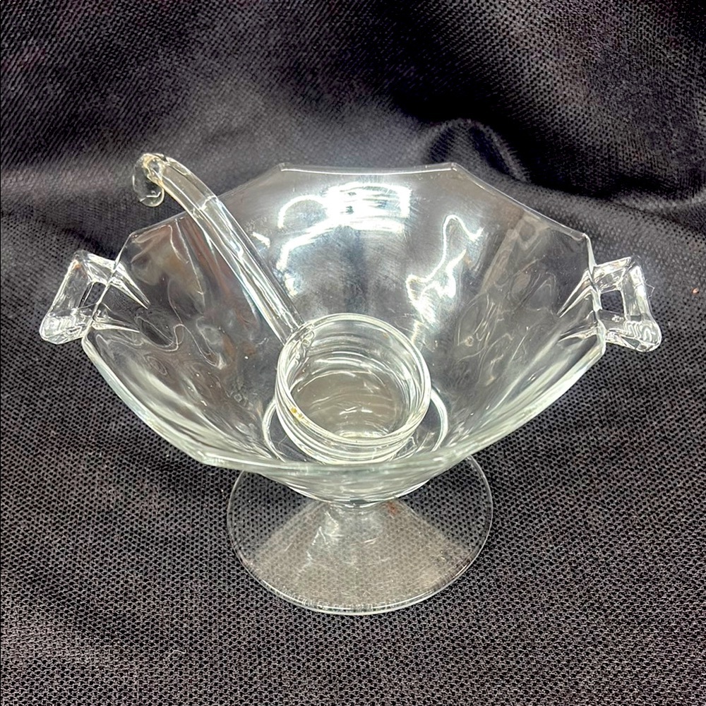 Glass Bowl with Ladle
